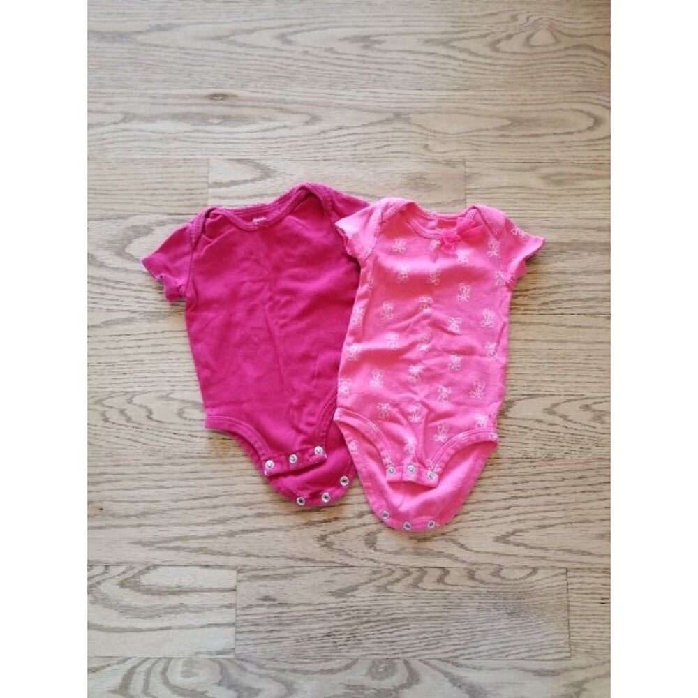Carter's 6M Short Sleeve Body Suits Set of 2 GUC